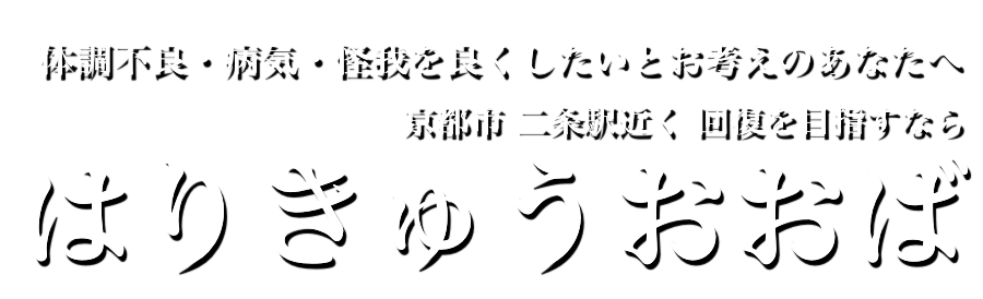 はりきゅうおおば【京都市 二条駅すぐ】回復を目指す鍼灸院